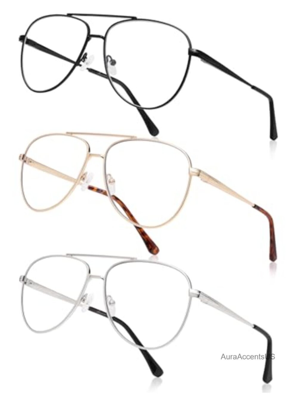 Oversized Aviator Blue Light Blocking Reading Glasses Spring Hinge 2.00x